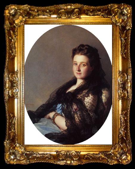 framed  Franz Xaver Winterhalter Unidentified Lady, ta009-2